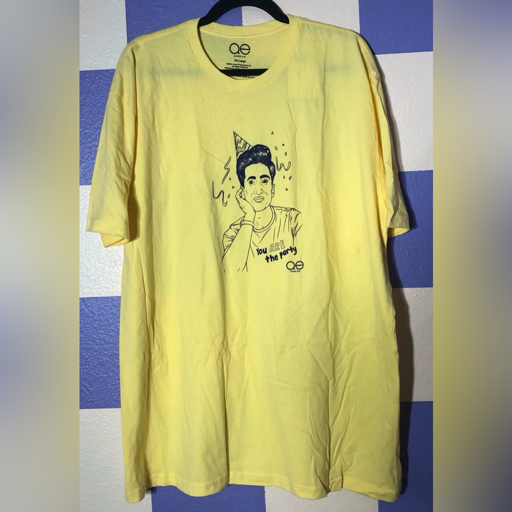 NWT Tan France You Are The Party Yellow Tee - Size 2X